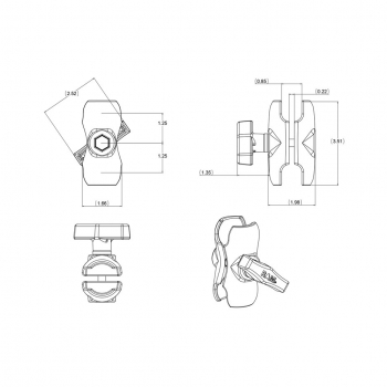 RAM® Double Socket Arm