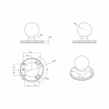 RAM® Round Plate with Ball