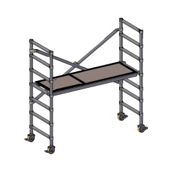 Krāsotāju platforma ALUSPEED ar šauro platformu 0.74x2.0 m (PxL)