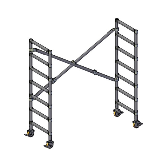 Krāsotāju platforma ALUSPEED ar šauro platformu 0.74x2.0 m (PxL)
