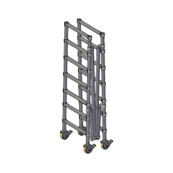 Krāsotāju platforma ALUSPEED ar šauro platformu 0.74x2.0 m (PxL)