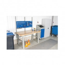 Storage workbench with 6 drawers, oak board