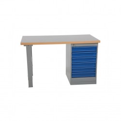 Darba galds ar 6 atvilktnēm un vinila pārklājumu virsmai