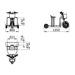 Platform electric scooter eTRIKE PLS 135