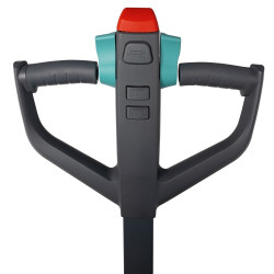 Lithium-ion stacker truck with initial lift for use on uneven floors and ramps, load capacity 1200 kg