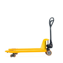 Jungheinrich AM22 hand pallet truck with quick lift, polyurethane, tandem rollers.