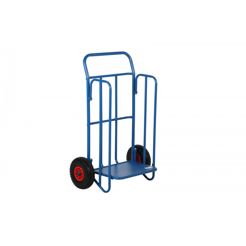 Ratiņi preču izvadāšanai, zilā krāsā, kravnesība 150 kg