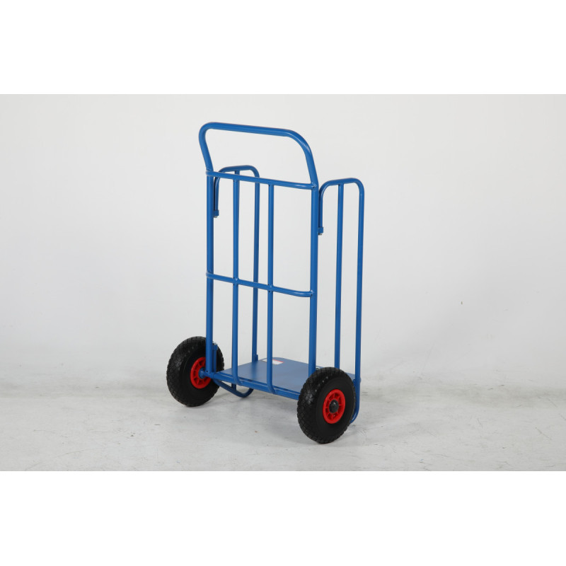 Ratiņi preču izvadāšanai, zilā krāsā, kravnesība 150 kg