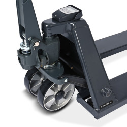 HEMMDAL PTM 2.0 palešu ratiņi ar svariem, 2000 kg jauda, 5 kg precizitāte, vienas dakšas rullīši