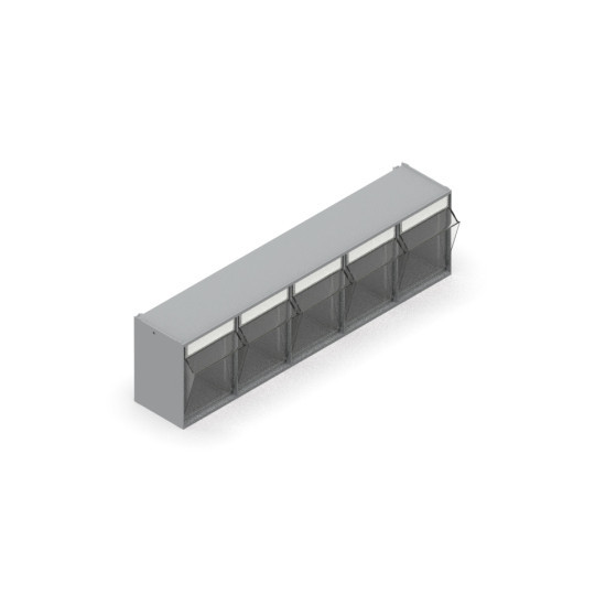 Practibox bloks ar 5 atvilktnēm