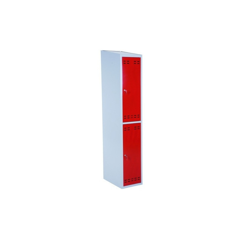 Clothing cabinet, 2 doors, Red/Grey